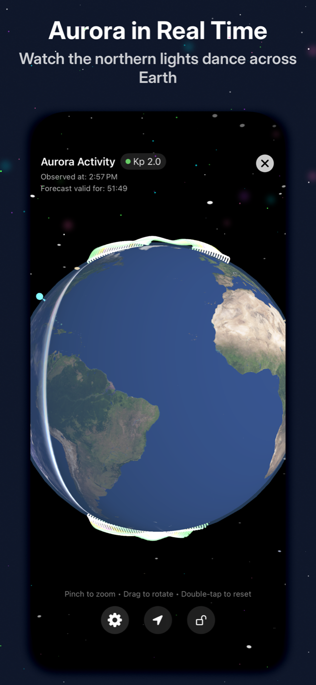 Liminal Cosmos 3D Aurora Globe
