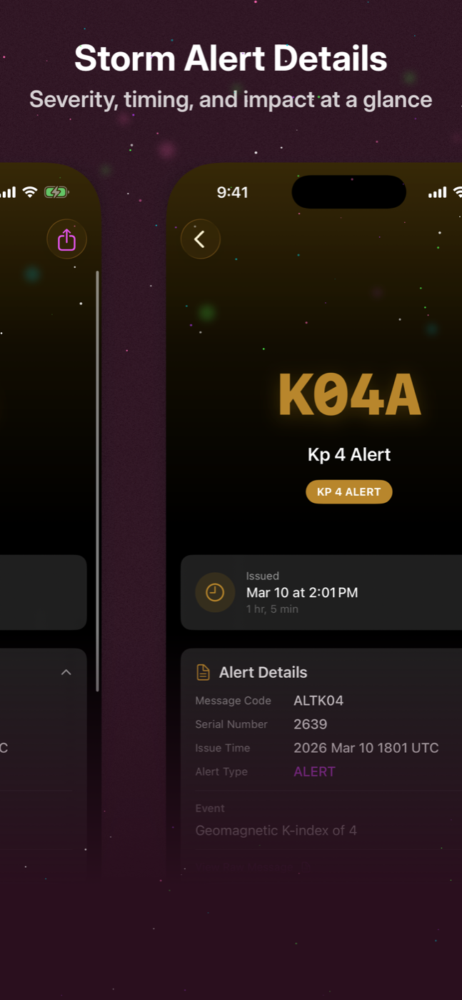 Storm Alert Details - severity and timing
